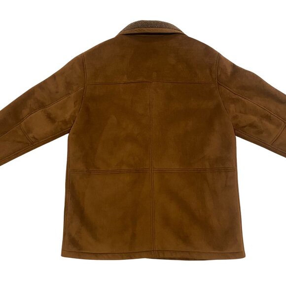 Weatherproof XL Faux Suede Sherpa Bomber Jacket w/ Phone Pouch - Picture 3 of 9